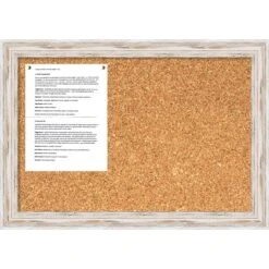 Alexandria Whitewash Cork Board - Medium Message Board 27 X 19-inch (DSW1418333)