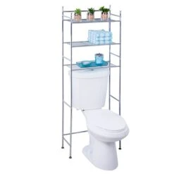 Honey Can Do 3-Tier Over The Toilet Space Saver, Chrome (BTH-05079)