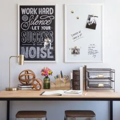 U Brands Magnetic Dry Erase Whiteboard, 30" X 20", White Decor Frame (2071U00-01)