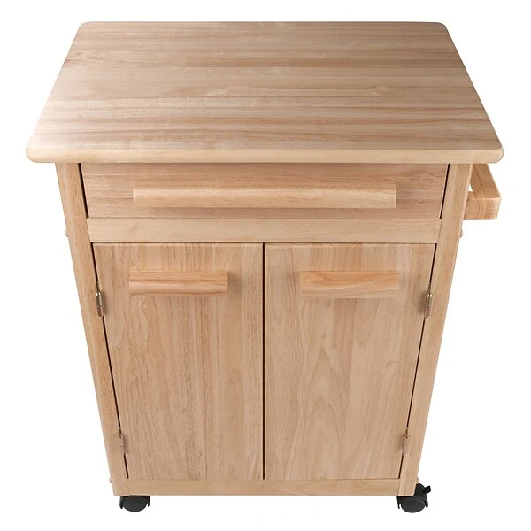 Winsome Wood Kitchen Cart, Natural, Single Drawer 2 Winsome Wood Kitchen Cart, Natural, Single Drawer - Image 2