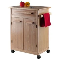 Winsome Wood Kitchen Cart, Natural, Single Drawer 13 Winsome Wood Kitchen Cart, Natural, Single Drawer -Prepa Furniture Shop m006963423 s7