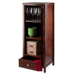 Winsome 94402 Pantry Cupboard With Door, Antique Walnut -Prepa Furniture Shop m006963550 s7