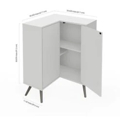Bestar Small Space Krom Corner Storage Unit In White (17162-1117) -Prepa Furniture Shop m007098770 s7