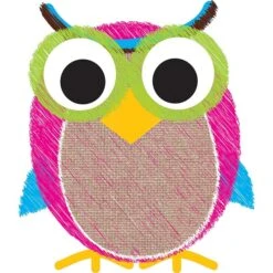 Ashley Magnetic Whiteboard Erasers, Burlap Scribble Owl
