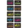 Ashley Motivation Phrase Mini Whiteboard Erasers, Lightweight, Comfortable Grip, Multicolor, 10/Pack