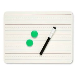 Charles Leonard™ Plain/Lined Magnetic Dual Sided Dry Erase Lapboard, White