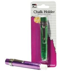 Charles Leonard® Aluminum Chalk Holder, Assorted Colors, Pack Of 6 (CHL74545-6)