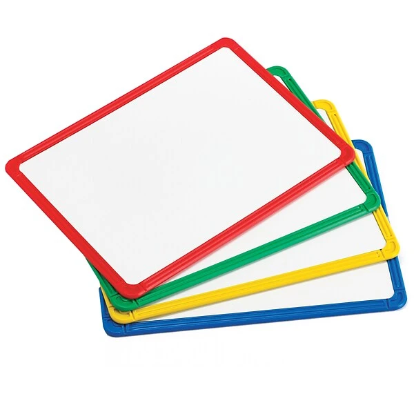Learning Advantage Plastic Framed Metal Whiteboards, Set Of 4 (CTU90564) 1 Learning Advantage Plastic Framed Metal Whiteboards, Set Of 4 (CTU90564)