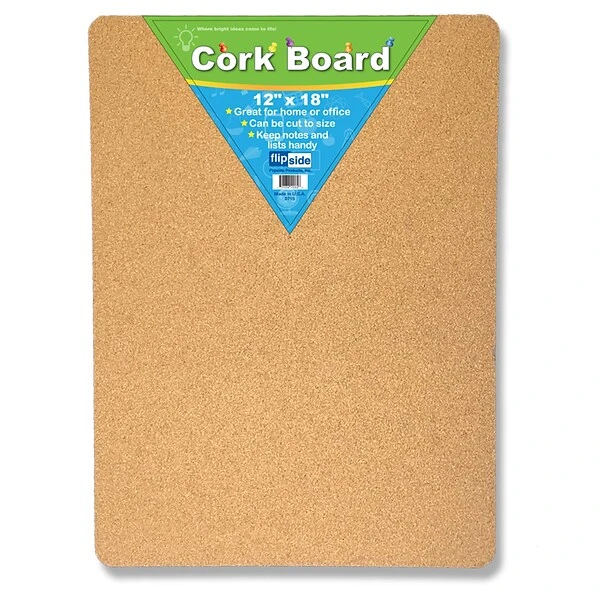 Flipside Cork Bulletin Board, 12" X 18", 4/BD (FLP10082) 1 Flipside Cork Bulletin Board, 12" X 18", 4/BD (FLP10082)