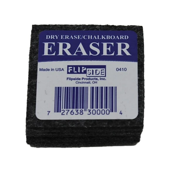 Flipside Student Dry-Erase/Chalkboard Eraser, Charcoal, 12 Per Pack (FLP30009BN) 1 Flipside Student Dry-Erase/Chalkboard Eraser, Charcoal, 12 Per Pack (FLP30009BN)