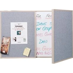 Ghent VisuALL PC Whiteboard Cabinet With Fabric Bulletin Board Exterior Doors, Gray (41302) -Prepa Furniture Shop s0049260 s7