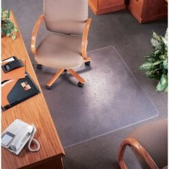 Deflecto SuperMat™ 45" X 53" Chairmat, For Medium Pile Carpets, No Lip, Rectangular (CM14243) -Prepa Furniture Shop s0049521 s7