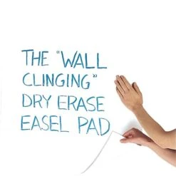 National® Write On-Cling Perforated Poly Static Sheets™, White, 27" X 34", 35 Sheets/Pad