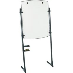 Quartet® Silhouette® Total Erase® Easel, Whiteboard/Flipchart, Black Frame, 75"H