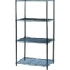 Safco Industrial 4-Shelf Wire Stand Alone, 36", Black (5288BL)