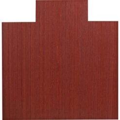 Anji Mountain Standard Bamboo Roll-Up Chairmat, Rectangular, 55"x57", Dark Cherry