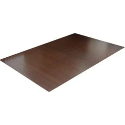 Anji Mountain Standard Bamboo Roll-Up Chairmat, Rectangular, 48"x52", Dark Cherry