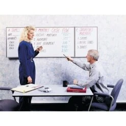 Ghent VisuALL PC Whiteboard Cabinet With Fabric Bulletin Board Exterior Doors, Gray (41302) -Prepa Furniture Shop s0244661 s7