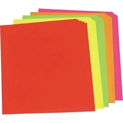 Pacon Neon Color Poster Board; 28" X 22", Green/Pink/Red/Yellow, 25/Ct