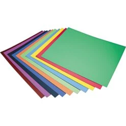 Pacon Four-Ply Railroad Poster Board In Ten Assorted Colors; 28" X 22", 100/Ct
