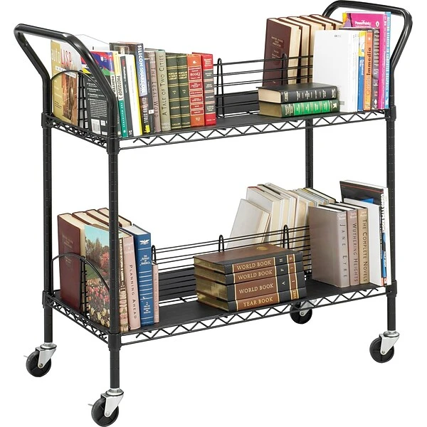 Safco Wire Book Cart, Black (5333BL) 1 Safco Wire Book Cart, Black (5333BL)