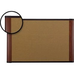 3M™ Cork Board, 48" X 36", Widescreen Mahogany-Finish Frame (C4836MY)