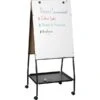 Wheasel Easel Adjustable Melamine Dry-Erase Board, 65H X 28-3/4W X 27"D, White