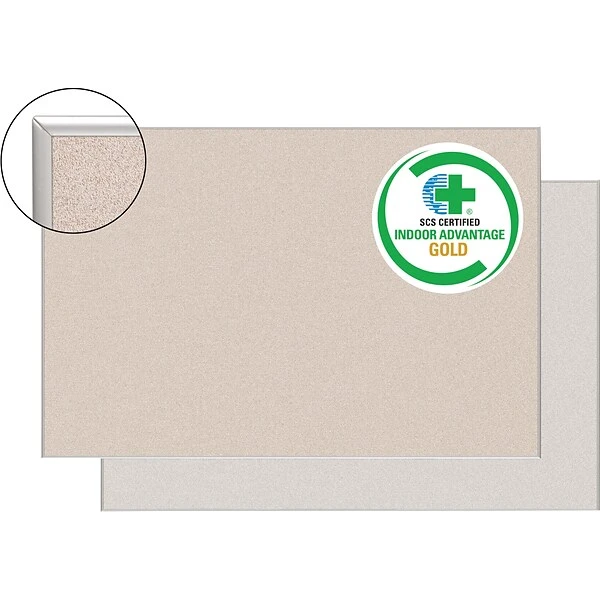 Best-Rite Ultra Trim Pebbles Vinyl Bulletin Board, Light Quarry, 3' X 4' 1 Best-Rite Ultra Trim Pebbles Vinyl Bulletin Board, Light Quarry, 3' X 4'