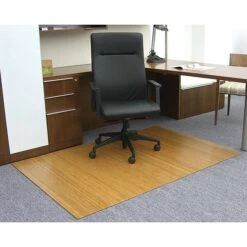 Anji Mountain Standard Bamboo Roll-Up Chairmat, Rectangular, 48"x72", Natural