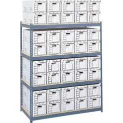 Safco 4-Shelves Steel Pack Archival Shelving, 69", Gray (5260)