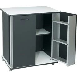 Advantus® Vertiflex Beverage Carts Melamine, Black/White