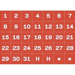 MasterVision® Calendar Magnetic Tape, Red/White, Calendar Dates, Each