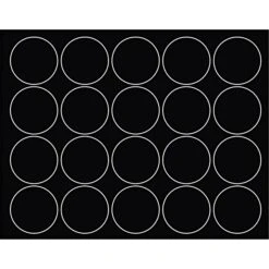 MasterVision Interchangeable Magnetic Character, Circles, Black, 20/Pk (FM1605)