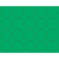 MasterVision Interchangeable Magnetic Character, Circles, Green, 20/Pk (FM1602)