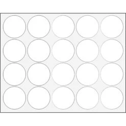 MasterVision Interchangeable Magnetic Character, Circles, White, 20/Pk (FM1618)