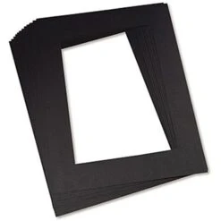 Pacon® Pre-Cut Mat Frames, Black, 9x12”, 12/Pack