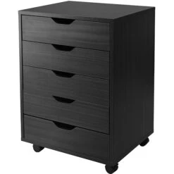Winsome Halifax 5-Drawer Storage Cabinet, Black (20519)