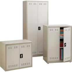 Safco 72"H Steel Storage Cabinet, Tan