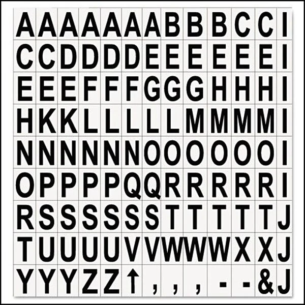 MasterVision Interchangeable Letter Magnets, Black, 3/4"H, 120/Pack 1 MasterVision Interchangeable Letter Magnets, Black, 3/4"H, 120/Pack