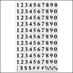 MasterVision Interchangeable Number Magnets, Black, 3/4"H, 110/Pack