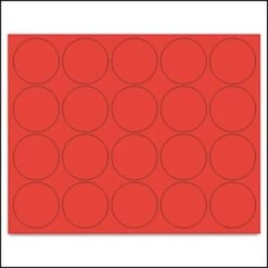 MasterVision Interchangeable Circle Magnets, Red, 20/Pack (FM1604)