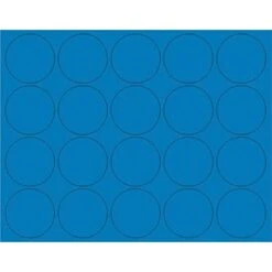 MasterVision Interchangeable Circle Magnets, Blue, 20/Pack (FM1601)