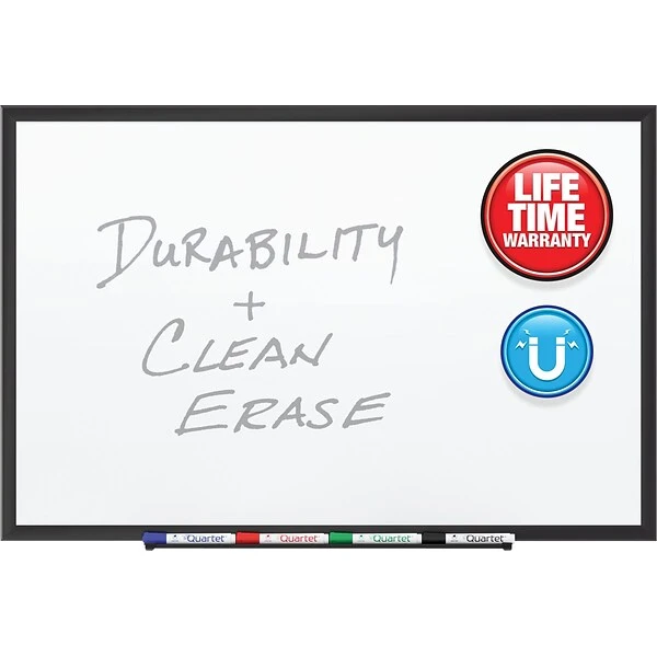 Quartet DuraMax Porcelain Dry-Erase Whiteboard, Aluminum Frame, 6' X 4' (2547B) 1 Quartet DuraMax Porcelain Dry-Erase Whiteboard, Aluminum Frame, 6' X 4' (2547B)