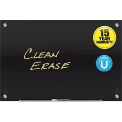 Quartet Infinity Magnetic Glass Dry-Erase Whiteboard, Black, 2' X 1.5' (3413820118)