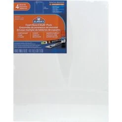 Elmer's Pre-Cut Foam Boards, 11" X 14", White, 4/Pack (950021)