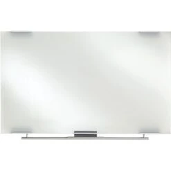 Iceberg Clarity Glass Dry-Erase Board, Aluminum Brackets, Frameless, 48"W X 36"H (ICE31140)