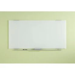 Iceberg Clarity Glass Dry-Erase Board, Aluminum Brackets, 72"W X 36"H (ICE31160)