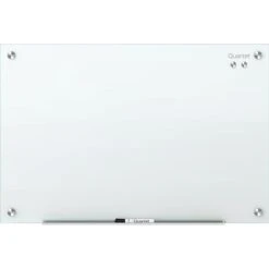 Quartet® Infinity™ Glass Magnetic Marker Board, White, Frameless, 2'W X 1 1/2'H (G2418W) -Prepa Furniture Shop s0834768 s7