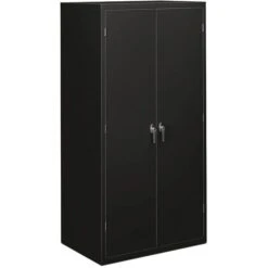 HON Brigade Storage Cabinet, 5 Adjustable Shelves, 24-1/8"D X 72"H, Black Finish NEXT2018 NEXT2Day