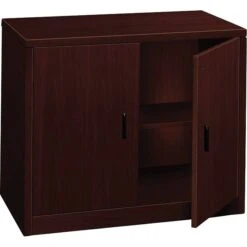 HON 10500 Series Storage Cabinet, 2 Doors, 36"W, Mahogany Finish